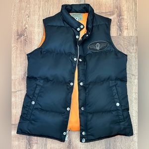 Black A Bathing Ape* Puffer Flight Bomber Vest, Sm